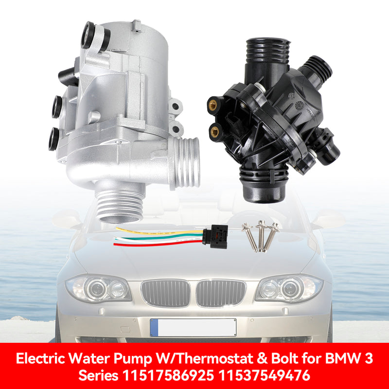 2007-2012 BMW 128i 328i Electric Water Pump W/Thermostat & Bolt 11517586925 11537549476