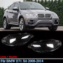2PCS Clear Headlight Lens Cover Headlamp Left+Right For BMW E71 X6 2008-2014