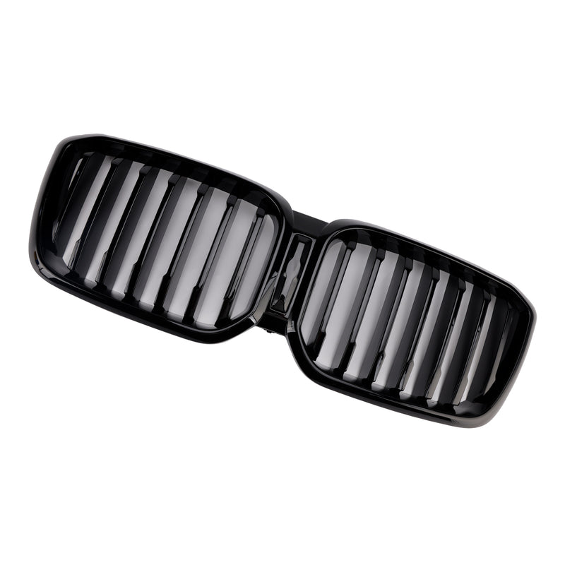 Front Bumper Kidney Grille Fit BMW X3 G01 X4 G02 2022-2025 Glossy Black
