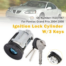 Ignition Lock Cylinder W/3 Keys 19207987 For Pontiac Grand Prix 2004-2008