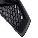 Black Front Fog Light Grille Trim Cover Fit Audi A4 B9 S-LINE S4 2018-2020