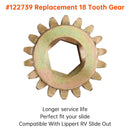 2PCS 122739 18 Tooth Spur Gear 12 DP/14.5 PA for Lippert RV Slide Out