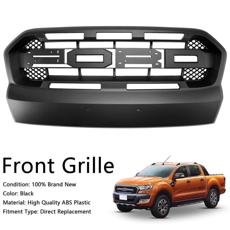 Raptor Style Front Bumper Grill Grille Fit Ford Ranger 2015-2019 T7 W/LED