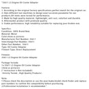 35611 LS Engine Oil Cooler Adapter