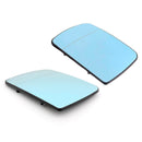 Blue Heated Left&Right Driver Side Wing Mirror Glass For BMW X5 E53 1998-2006