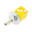 4x Motorcycle Bike Plastic Yellow Dice License Plate Bolt On Screw On Frame Nut