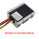 Waterproof DC 9-36V To DC 13.8V 20A Voltage Stabilizer Car Power Supply Regulator