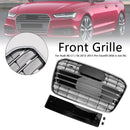 S6 Style Front Bumper Grill Grille Fit Audi A6 C7 2012-2015 Chrome