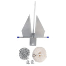 Kit Galvanized Boat Anchor 8Lbs Sliding Anchor & Chain & Rope Silver For Boat