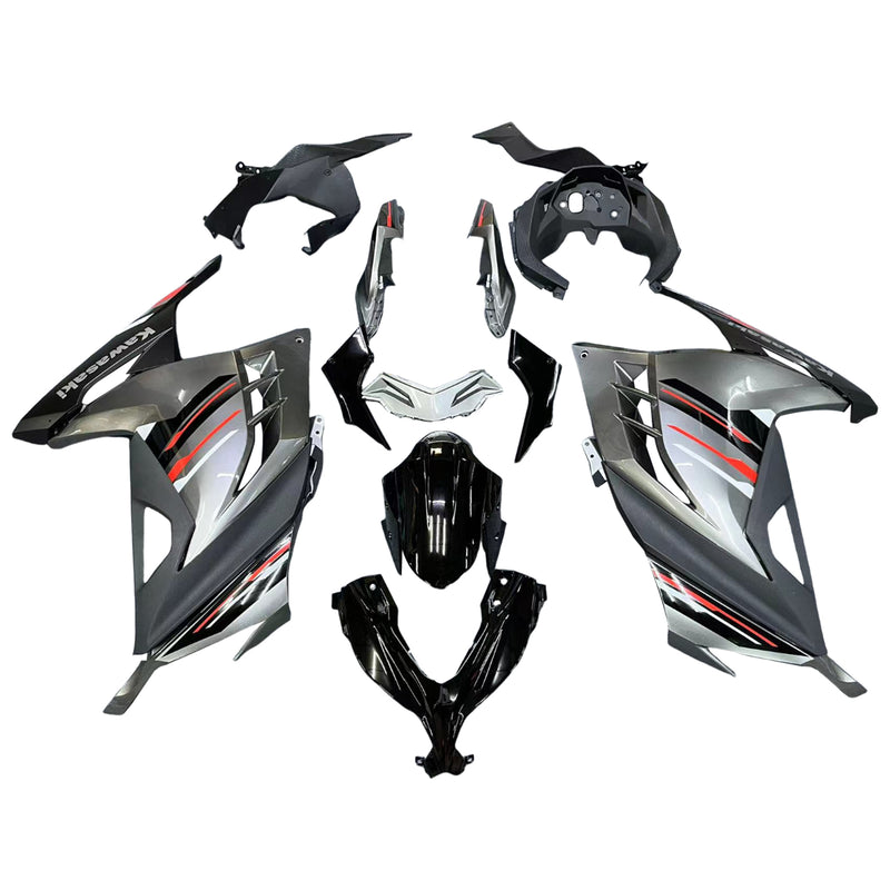 Fairings 2013-2017 Plastics Kawasaki Ninja 300R EX300R Grey Black Ninja  Generic