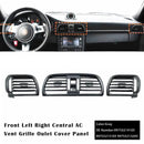 Left Right Central AC Vent Cover Gray For Porsche 911 Carrera Targa 2004-2012 99755214105 99755213105 99755213205