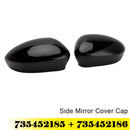 Pair of Side Mirror Cover Cap for Fiat 500 2007-2024 Grande Punto 2005-2018