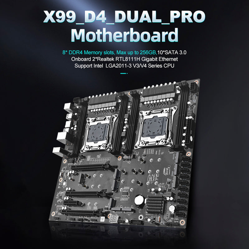 X99_D4_DUAL_PRO Dual-Channel Desktop Computer Motherboard LGA2011-3 V3/V4 CPU