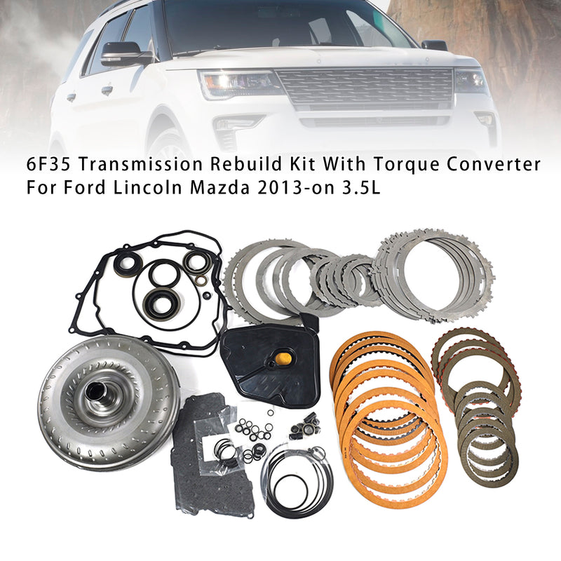 6F35 Transmission Rebuild Kit With Torque Converter For Ford 2013-on 3.5L