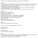 Carburetor 21100-66010 For Toyota 1FZ Land Cruiser 1992-1999