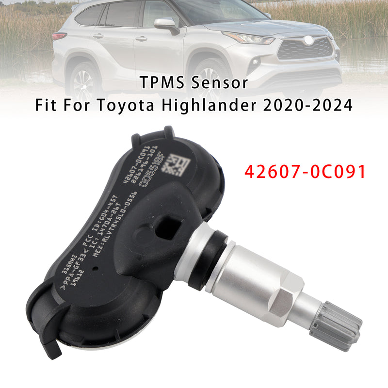 1X TPMS Tire Pressure Sensor For Toyota RAV4 Highlander Tundra 426070C091