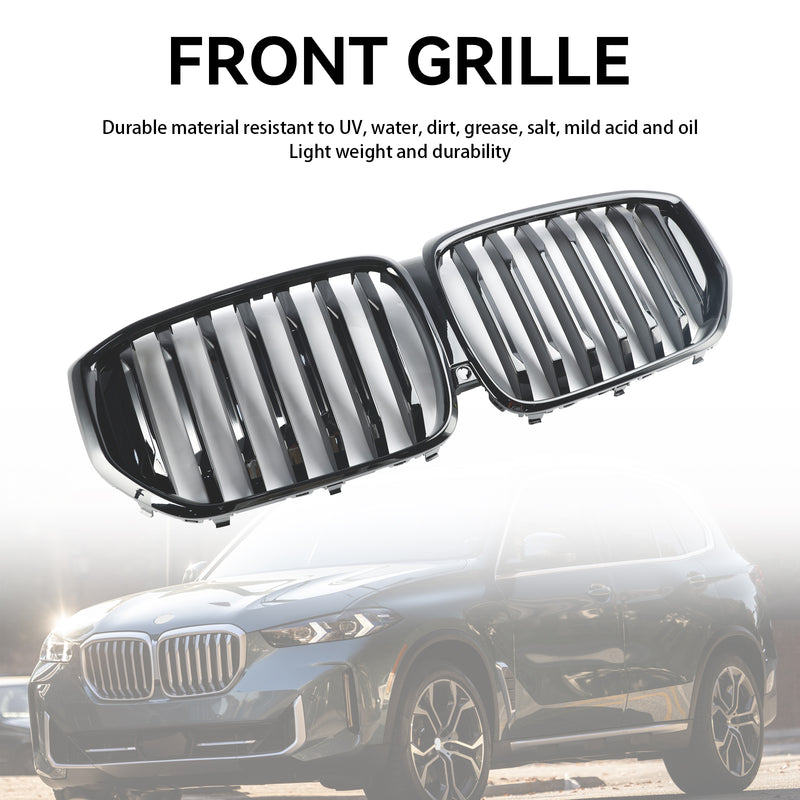 BMW G05 LCI X5 2024+ Single Line Gloss Black Front Bumper Grille Grill