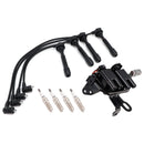 1 Ignition Coil+4 Spark Plug+ Wires Pack Uf419 For Hyundai Elantra Kia Soul 2.0