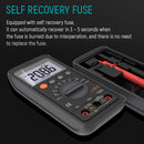 Digital Multimeter Tester Resistance with DC/AC Voltmeter; Measures Voltage Continuity Current Suitable for Household Electrical and Automotive Repairs and Diodes; Auto Range Switching 6000 Counts