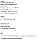 Right Fog Light Bezel Trim For Jeep Wrangler JL Gladiator 18-25 68295558AA