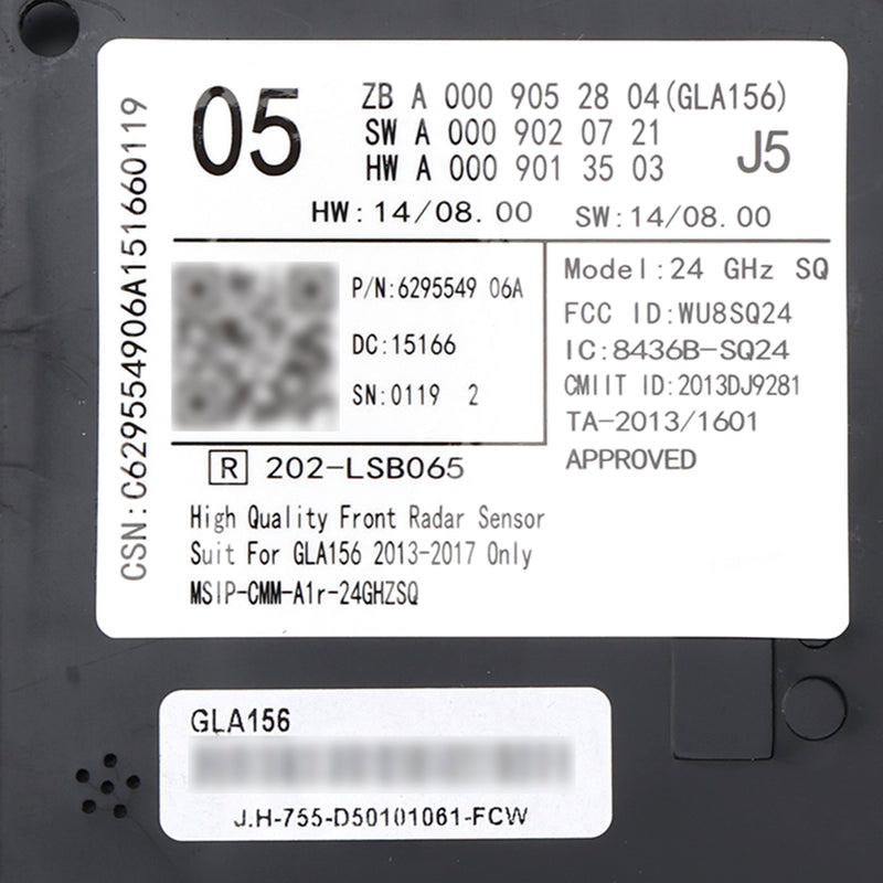 Front Radar Sensor Control Unit A0009052804 For Mercedes C-Class GLA156 13-17