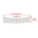 Flat Top Silvery Drop Visor For Peterbilt 377 378 379 335 386 388 389
