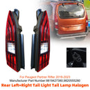 2018-2023 For Peugeot Partner III Heckklappe Rear Left+Right Tail Light Tail Lamp Halogen 9819427380 9820555280