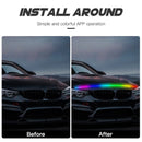 Car Hood LED Daytime Running Light Strip Flexible Dynamic Scan Start Up