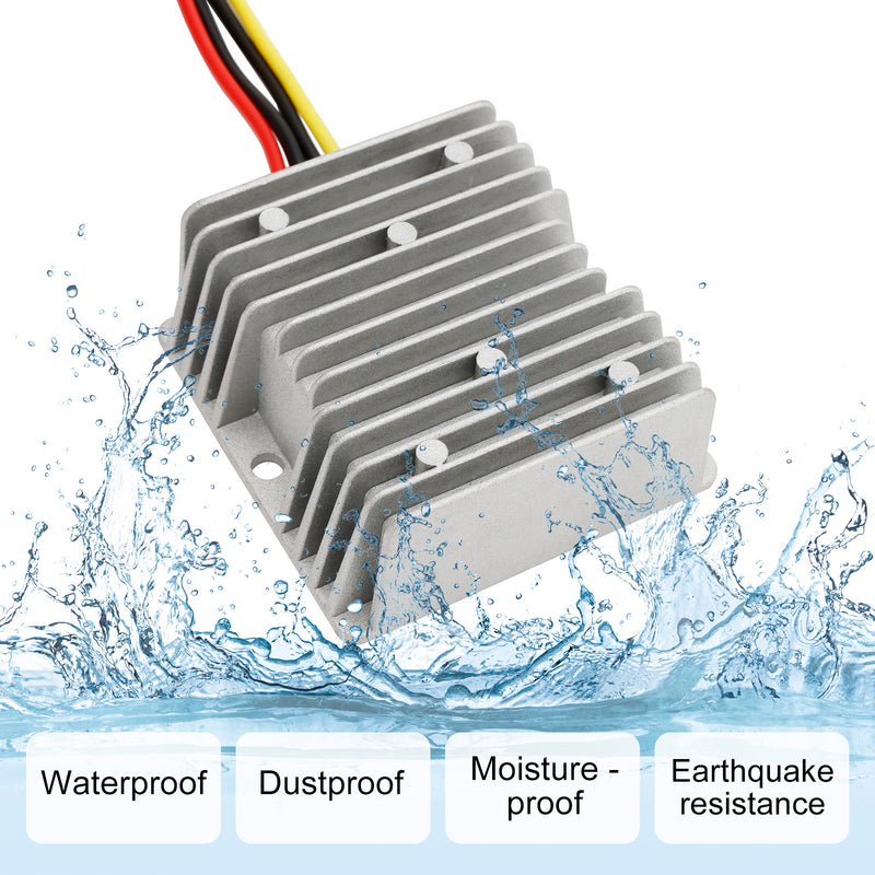 10-20A Waterproof DC/DC Converter Power Supply Regulator 30-120V Step Down To 12V
