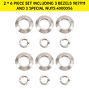 2× Dash Switch Bezel & Nut Set for Jeep CJ5 CJ7 CJ8 1972-1986 Lights Wiper Fan