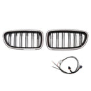 Kidney Bumper Grill Grille Fit BMW 5 Series F10 F11 2010-2016 Gloss Black