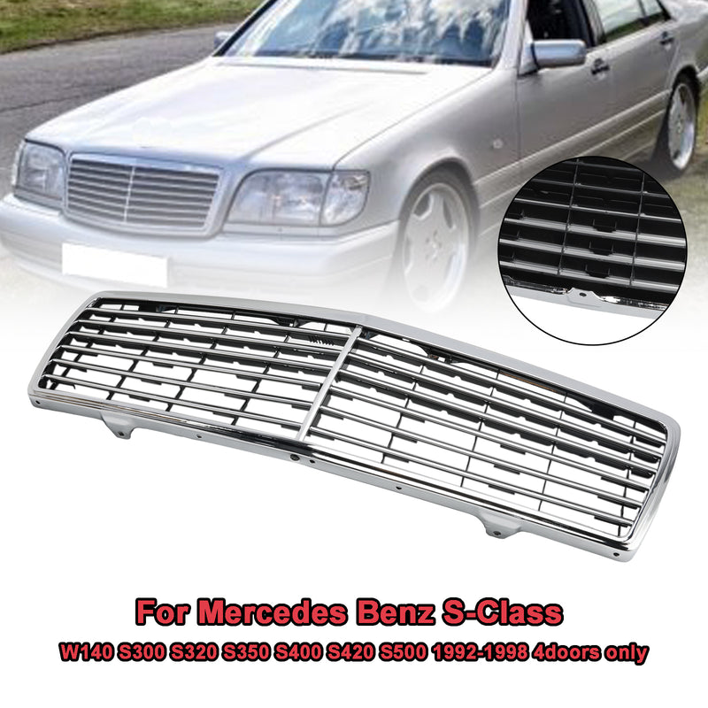 Mercedes Benz S-Class W140 1992-1998 Chrome Front Bumper Grill Grille