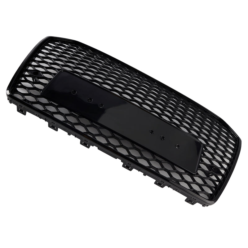 RS6 Style Front Honeycomb Mesh Grille Grill Fit Audi A6 S6 C7 2016-2018 Black