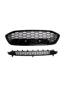 ST Style Black Front Bumper Grill Lower Grill Fit Ford Focus MK4 2018-2021