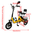 Three Wheel Electric Tricycle for Adults 3 Wheel Motorized Folding E-Bike