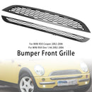 2PCS Honeycomb Mesh Front Grille Grill Fit Mini Cooper R50 R52 R53 2002-2006