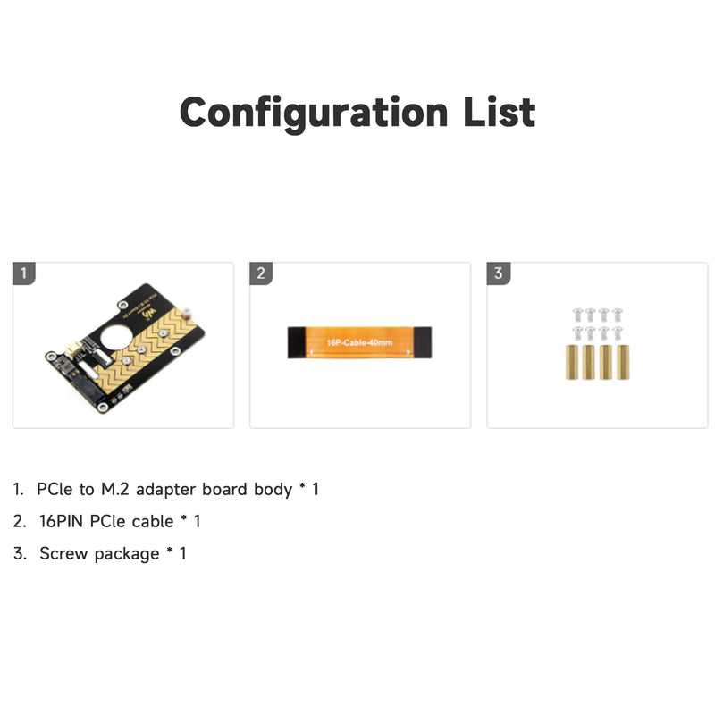 PCIE to M.2 Rotor 8Gbps Transmission Raspberry Pi5 Expansion Board M.2 Interface