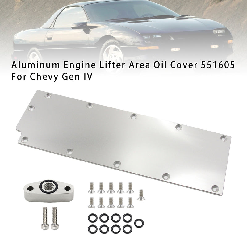 Billet Aluminum Engine Lifter Area Oil Cover 551605 For Chevy Gen IV