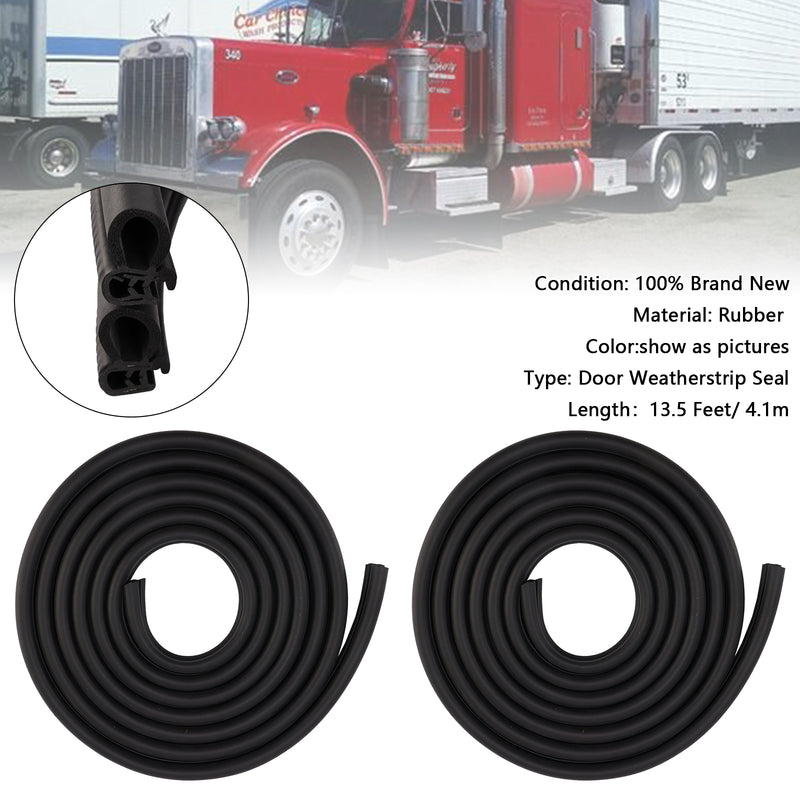 2X 13.5 Ft Door Rubber Weatherstrip Seal For Peterbilt 359 370 377 379 380