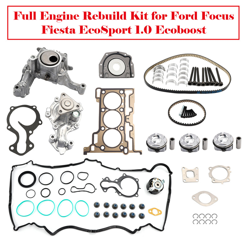 Full Engine Rebuild Kit for Ford Focus Fiesta EcoSport 1.0 Ecoboost