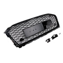 RS5 Style Sport Front Honeycomb Grill Grille Fit Audi A5 S5 B9 2017-2019
