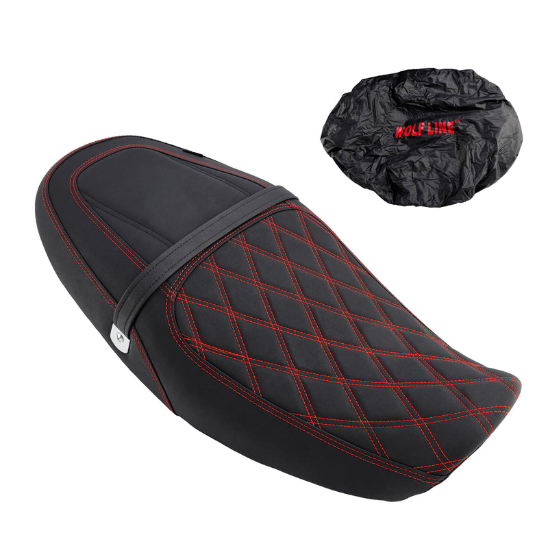 Rider Passenger Seat Front Rear Cushion White For Kawasaki Ninja Z900Rs 18-24 Red