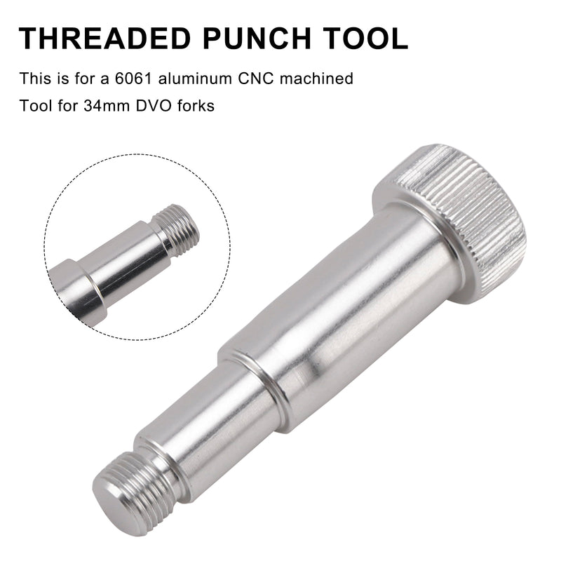 Lower Leg Removal Tool.-Threaded punch to remove DVO leg for DVO Fork rebuild