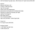 LED Front Bumper Fog Light Lamp + Wire Harness For Toyota Tacoma 2024-2025