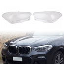 2PCS Front Headlight Glass Clear Cover For BMW X3 X4 G01 G02 G08 2018-2021