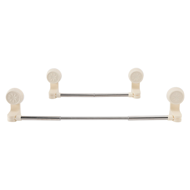 2x RV Shower Corner Storage Bar  Adjustable Stainless Steel Rod 11.8-23.6 inches