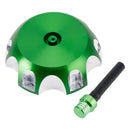 Aluminum Fuel Tank Cap w/Vent Green For Kawasaki KX65 KX85 KX100 KX125 2000-2013