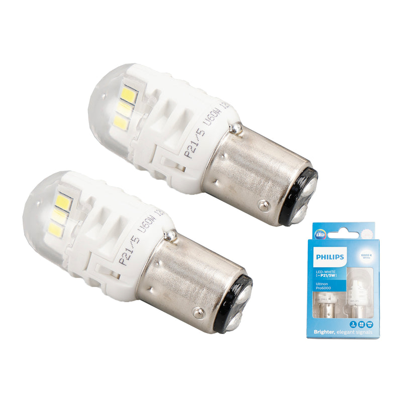 For Philips 11499CU60X2 Ultinon Pro6000 LED-WHITE P21/5W 6000K 250/50lm