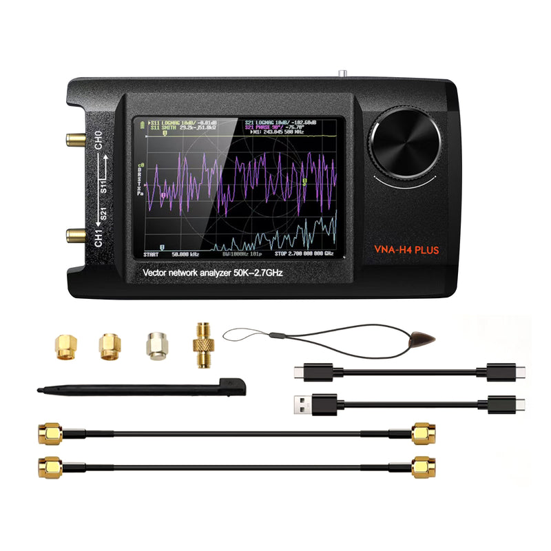 NanoVNA-H4 4" LCD 50KHz~2.7GHz VNA HF VHF UHF UV Vector Network Analyzer