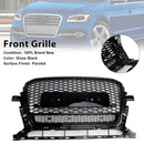 Gloss Black Front Honeycomb Bumper Grille Grill Fit Audi Q5 2013-2017